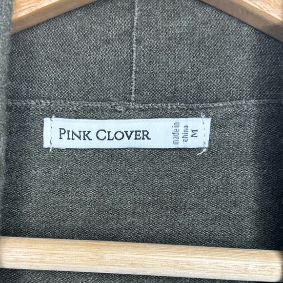Pink Clover | Olive Green | Open Front Cardigan Sweater with pockets | NWT - Picture 7 of 10